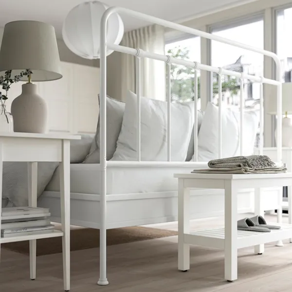 Кровать Ikea Stjarno 160 x 200 см / Металл / Белый photo 2