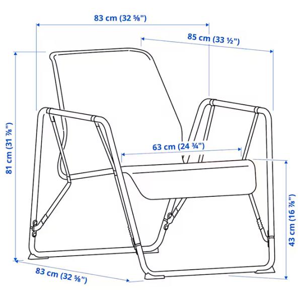 Fotoliu Ikea Brannboll  Black Gray photo 3 Fotoliu Ikea Brannboll  Black Gray photo 3