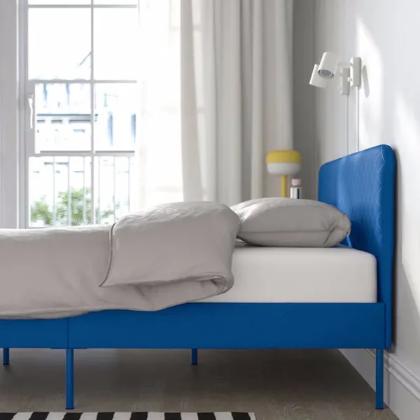 Кровать Ikea Slattum/Knisa 140 x 200 см / ЛДСП / Синий photo 3