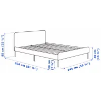 Кровать Ikea Slattum/Knisa 140 x 200 см / ЛДСП / Синий photo 8