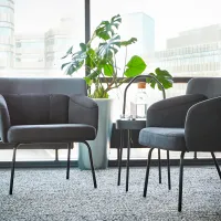 Кресло Ikea Bingsta/Vissle/Kabusa Черный Серый photo 2