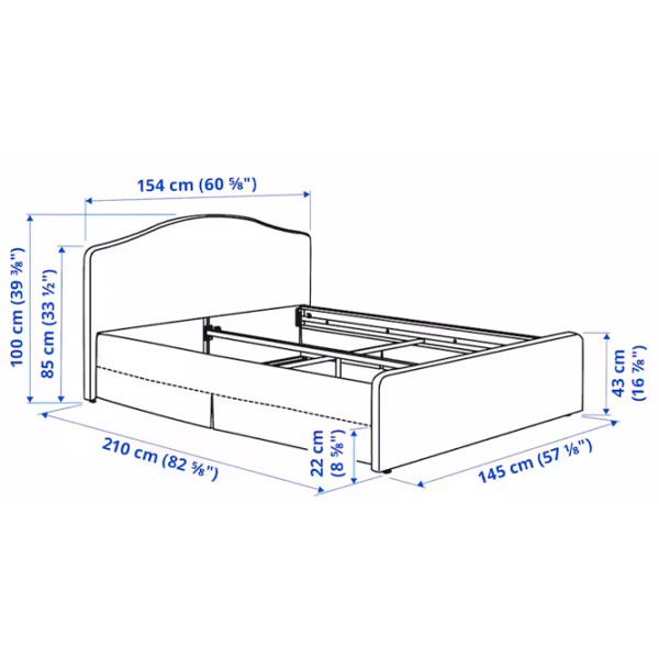 Pat Ikea Ramnefjall/Kilanda/Luroy 140 x 200 cm / Furnir / Beige photo 10