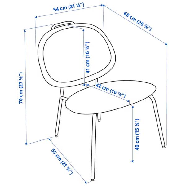 Кресло Ikea Gavle/Diserod Черный Красный photo 7