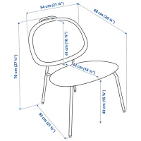 Fotoliu Ikea Gavle/Diserod Black Red photo 7