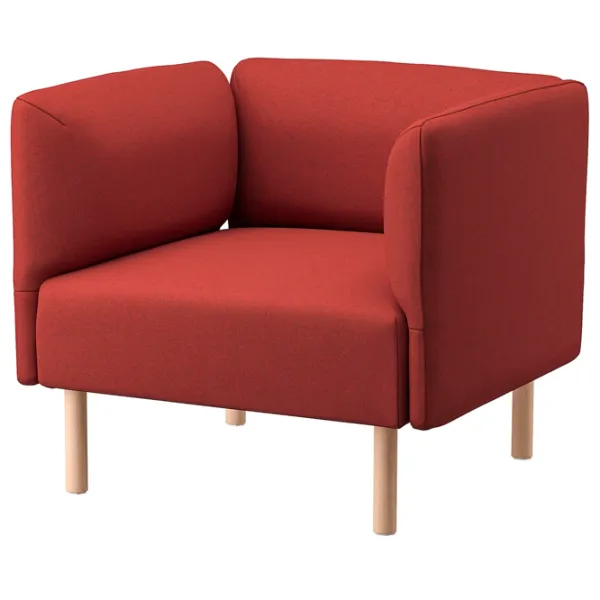 Кресло Ikea Lillehem/Gunnared Beige Красный photo 1 Кресло Ikea Lillehem/Gunnared Beige Красный photo 1