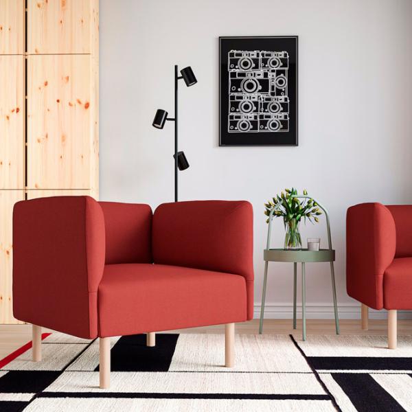 Кресло Ikea Lillehem/Gunnared Beige Красный photo 2 Кресло Ikea Lillehem/Gunnared Beige Красный photo 2