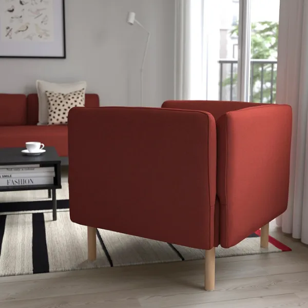 Кресло Ikea Lillehem/Gunnared Beige Красный photo 3 Кресло Ikea Lillehem/Gunnared Beige Красный photo 3