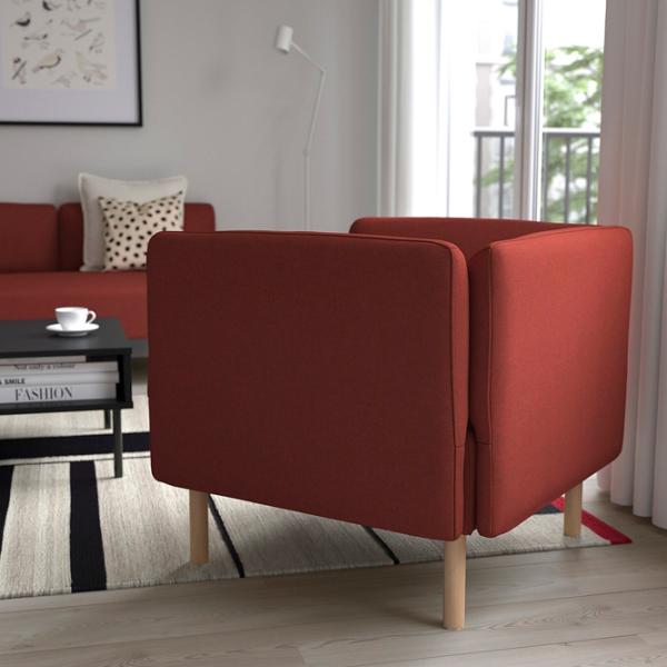 Кресло Ikea Lillehem/Gunnared Beige Красный photo 3 Кресло Ikea Lillehem/Gunnared Beige Красный photo 3