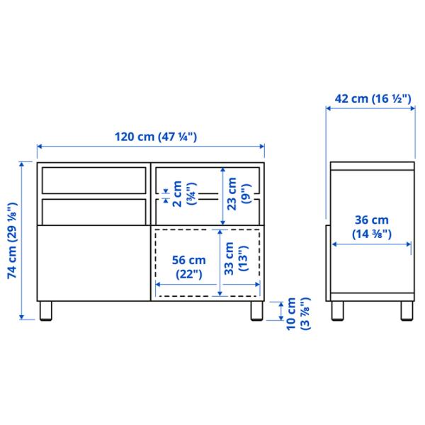 Comodă TV Ikea Besta 74 x 120 x 42 / PAL photo 8