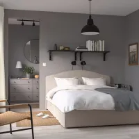 Кровать Ikea Ramnefjall/Klovsta 160 x 200 см / Шпон / Бежевый photo 3
