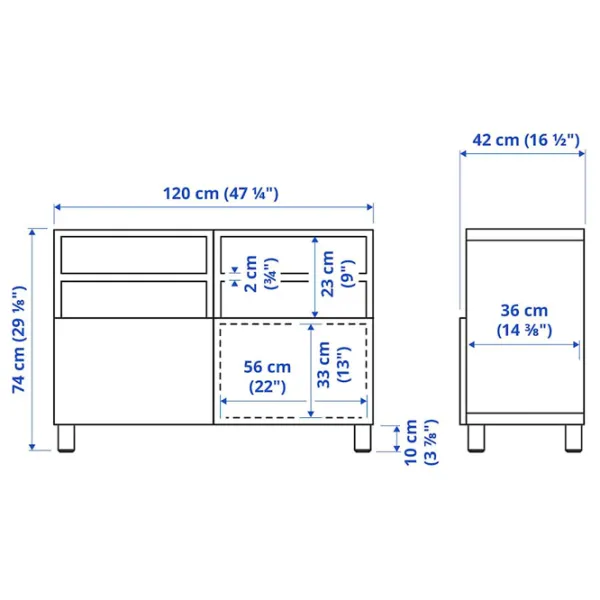 Comodă TV Ikea Besta 74 x 120 x 42 / PAL photo 6