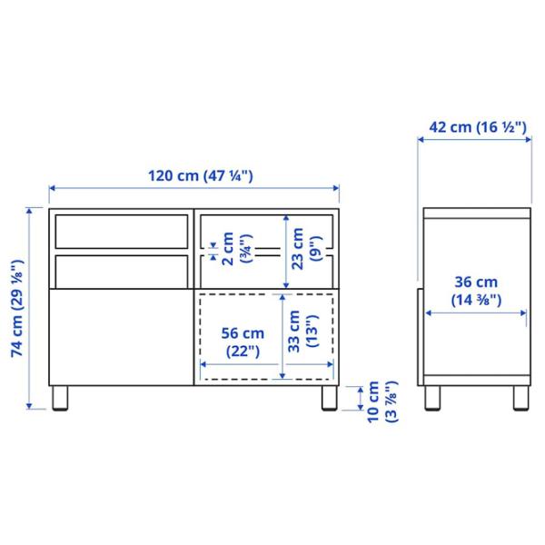 Comodă TV Ikea Besta 74 x 120 x 42 / PAL photo 6