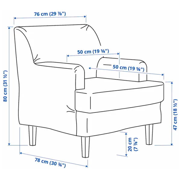 Кресло Ikea Rocksjon/Klovsta Серый Серый photo 4