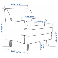 Кресло Ikea Rocksjon/Klovsta Серый Серый photo 4