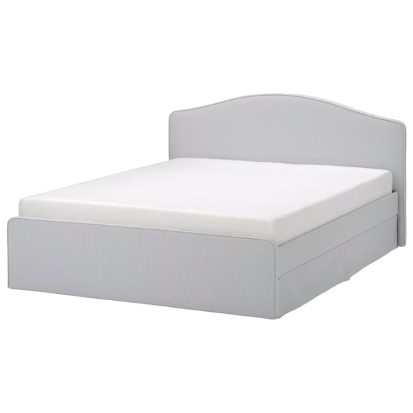 Кровать Ikea Ramnefjall/Klovsta/Luroy 140 x 200 см / Шпон / Серый photo 1