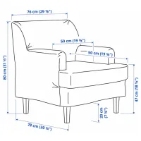Fotoliu Ikea Rocksjon/Kilanda Brown Beige photo 7