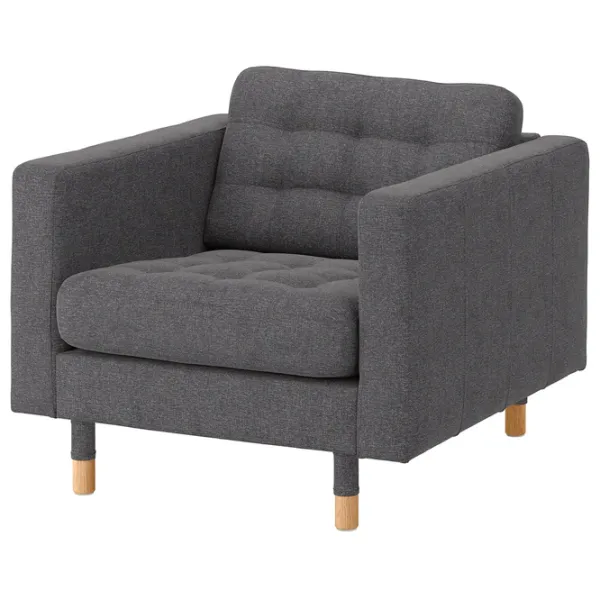 Fotoliu Ikea Landskrona/Gunnared Stejar sonoma Gray photo 1 Fotoliu Ikea Landskrona/Gunnared Stejar sonoma Gray photo 1