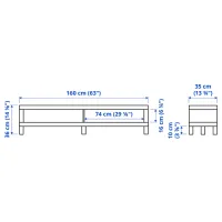 Тумба под телевизор Ikea Lack 36 x 160 x 35см / ДСП photo 2