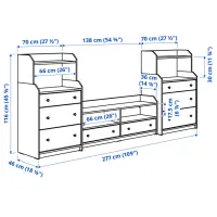 Comodă TV Ikea Hauga 116 x 277 x 40 / MDF photo 2