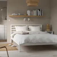 Кровать Ikea Tarva/Lindbaden 160 x 200 см / Массив / Белый photo 2