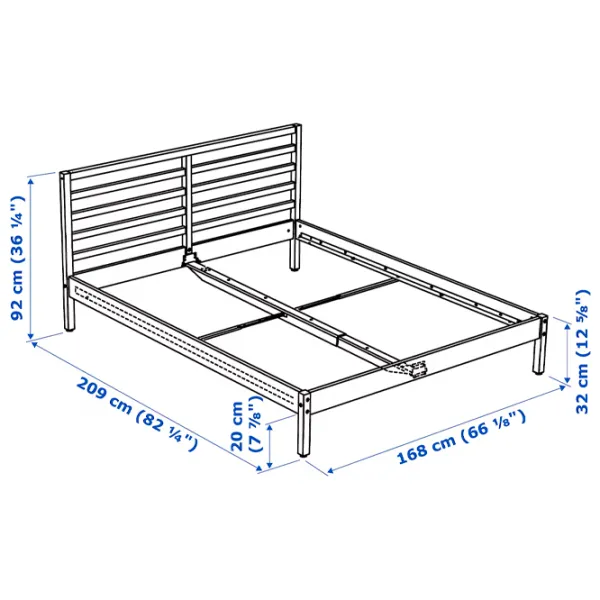 Pat Ikea Tarva/Lindbaden 160 x 200 cm / Masiv / White photo 9