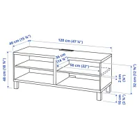 Тумба под телевизор Ikea Besta 48 x 120 x 40см / ДСП photo 6