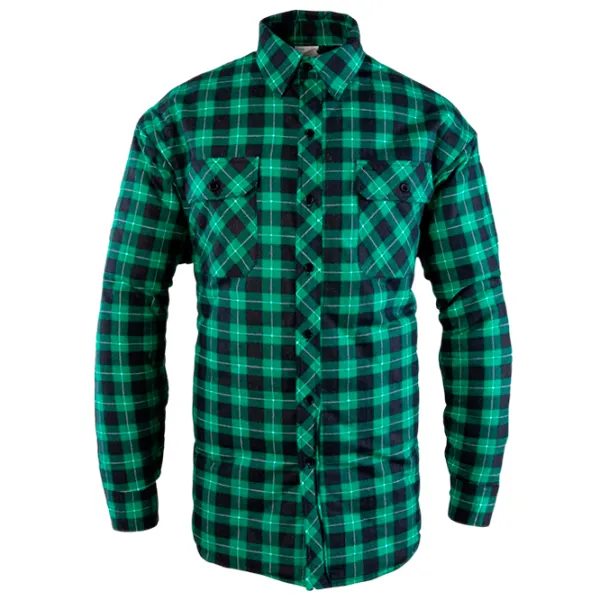 Cămașă de lucru pentru bărbați Polstar Profflam PLSTOI15VS Green Black / 110 g/m² photo 1 Cămașă de lucru pentru bărbați Polstar Profflam PLSTOI15VS Green Black / 110 g/m² photo 1