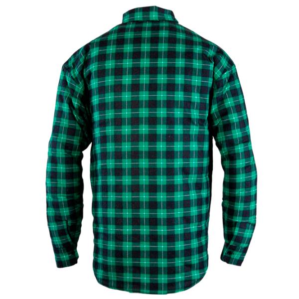 Cămașă de lucru pentru bărbați Polstar Profflam PLSTOI15VXL Green Black / 110 g/m² photo 2 Cămașă de lucru pentru bărbați Polstar Profflam PLSTOI15VXL Green Black / 110 g/m² photo 2