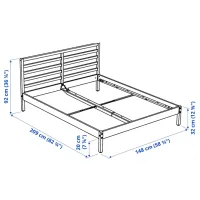 Кровать Ikea Tarva 140 x 200 см / Массив / Белый photo 7