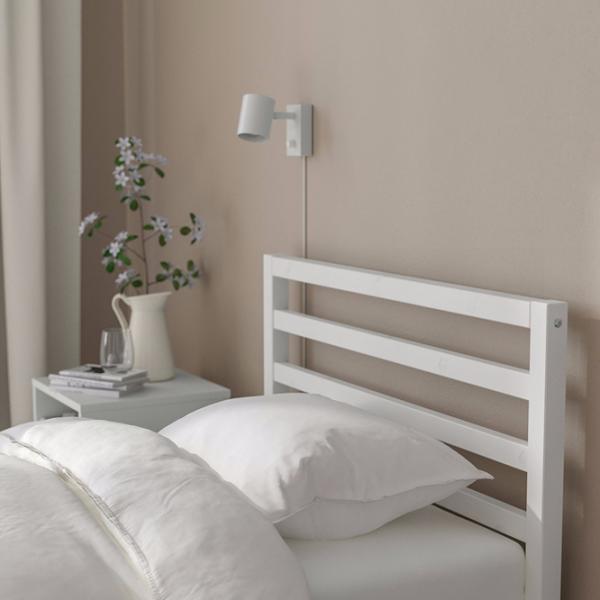 Pat Ikea Tarva/Lindbaden 90 x 200 cm / Masiv / White photo 3 Pat Ikea Tarva/Lindbaden 90 x 200 cm / Masiv / White photo 3