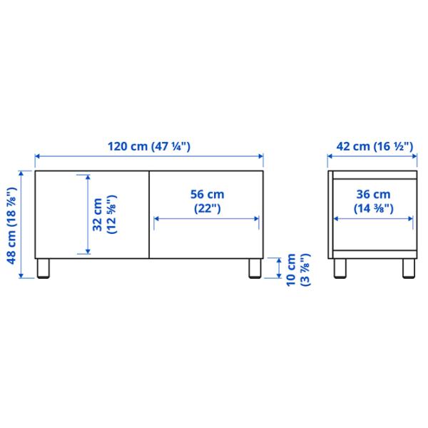 Comodă TV Ikea Besta 48 x 120 x 42 / PAL photo 2 Comodă TV Ikea Besta 48 x 120 x 42 / PAL photo 2
