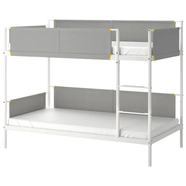 Pat pentru copii Ikea Vitval 90 x 200 cm / Metal / White photo 1