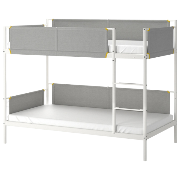 Pat pentru copii Ikea Vitval 90 x 200 cm / Metal / White photo 1