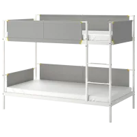 Pat pentru copii Ikea Vitval 90 x 200 cm / Metal / White