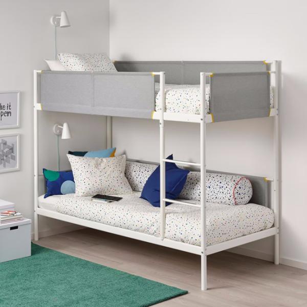 Pat pentru copii Ikea Vitval 90 x 200 cm / Metal / White photo 6