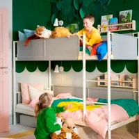 Детская кровать Ikea Vitval 90 x 200 см / Металл / Белый photo 7