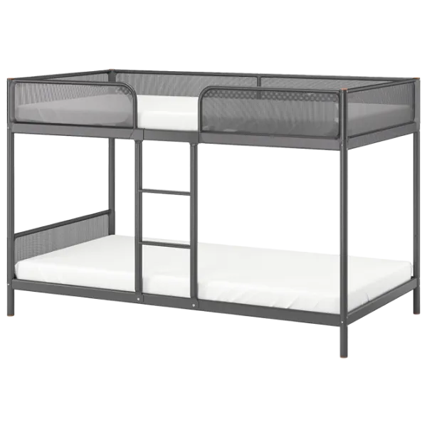 Детская кровать Ikea Tuffing 90 x 200 см / Металл / Серый photo 1