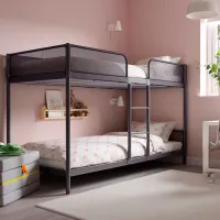 Детская кровать Ikea Tuffing 90 x 200 см / Металл / Серый photo 2