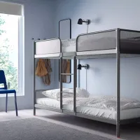 Детская кровать Ikea Tuffing 90 x 200 см / Металл / Серый photo 3