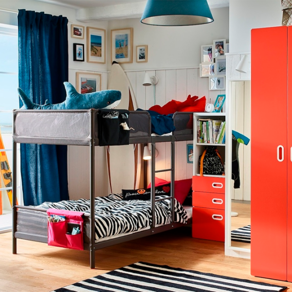 Детская кровать Ikea Tuffing 90 x 200 см / Металл / Серый photo 8