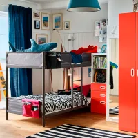 Детская кровать Ikea Tuffing 90 x 200 см / Металл / Серый photo 8