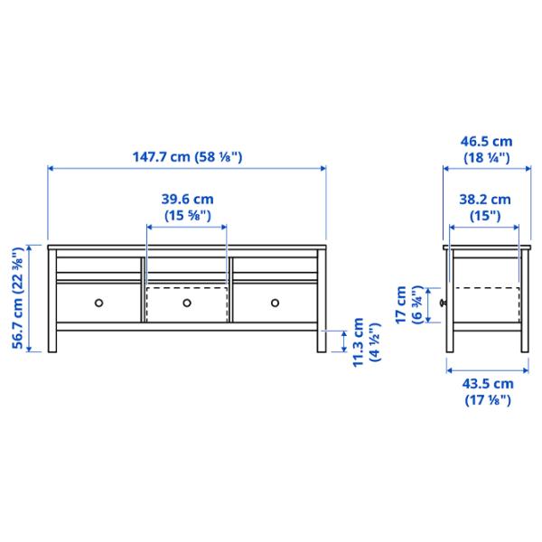 Comodă TV Ikea Hemnes 57 x 148 x 47 / PAL photo 5 Comodă TV Ikea Hemnes 57 x 148 x 47 / PAL photo 5