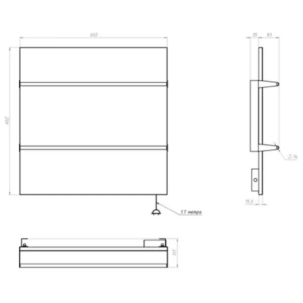 Uscător de prosoape TeploCeramic TCMT RA 250 Electric photo 2