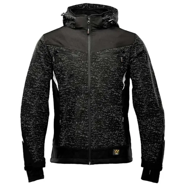 Hanorac de lucru unisex Seven kings CROSS SOFTSHELL Black / 310 g/m2 photo 1