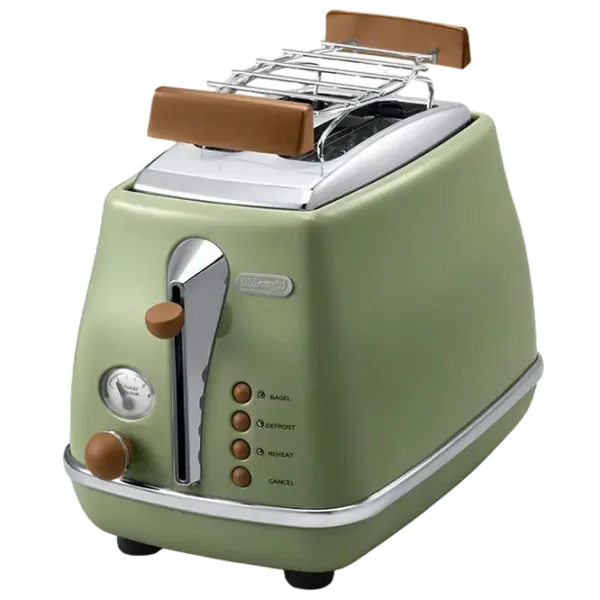 Toster DeLonghi CTOV 2103 GR Mecanic / 900 W / Olive Green photo 1
