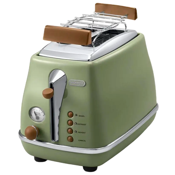 Toster DeLonghi CTOV 2103 GR Mecanic / 900 W / Olive Green photo 1