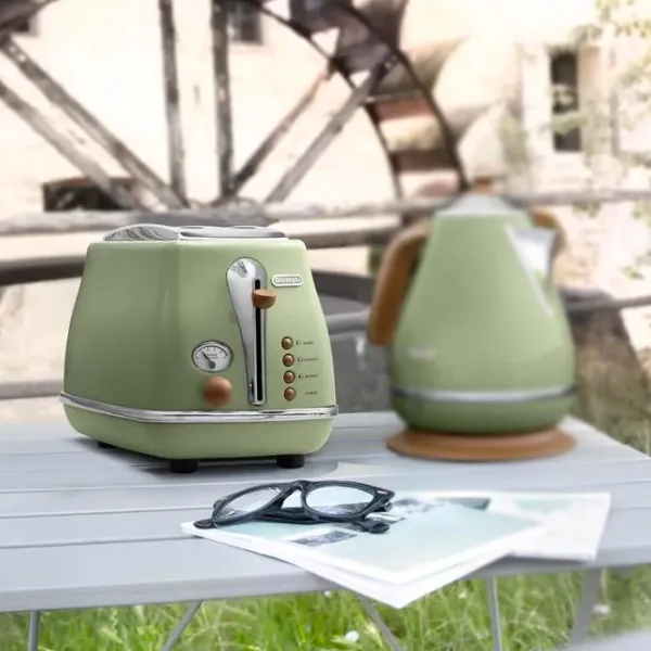 Toster DeLonghi CTOV 2103 GR Mecanic / 900 W / Olive Green photo 5