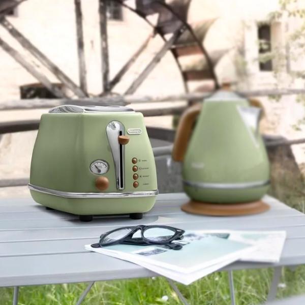 Toster DeLonghi CTOV 2103 GR Mecanic / 900 W / Olive Green photo 5