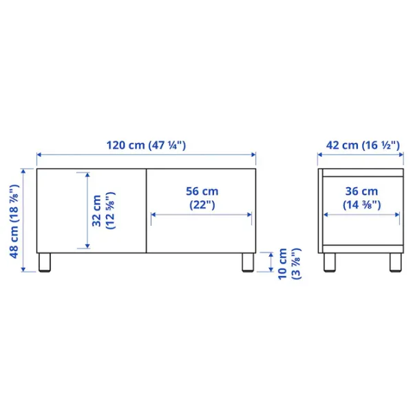 Comodă TV Ikea Besta 48 x 120 x 42 / MDF photo 2