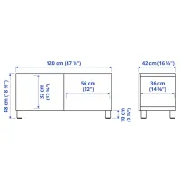 Тумба под телевизор Ikea Besta 48 x 120 x 42см / МДФ photo 2